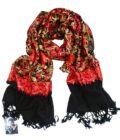 Wholesale Floral Embroidered Wool Shawl