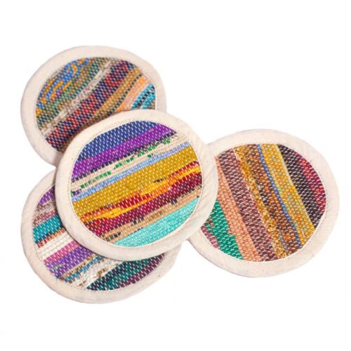 Wholesale Upcycled Sari Coasters